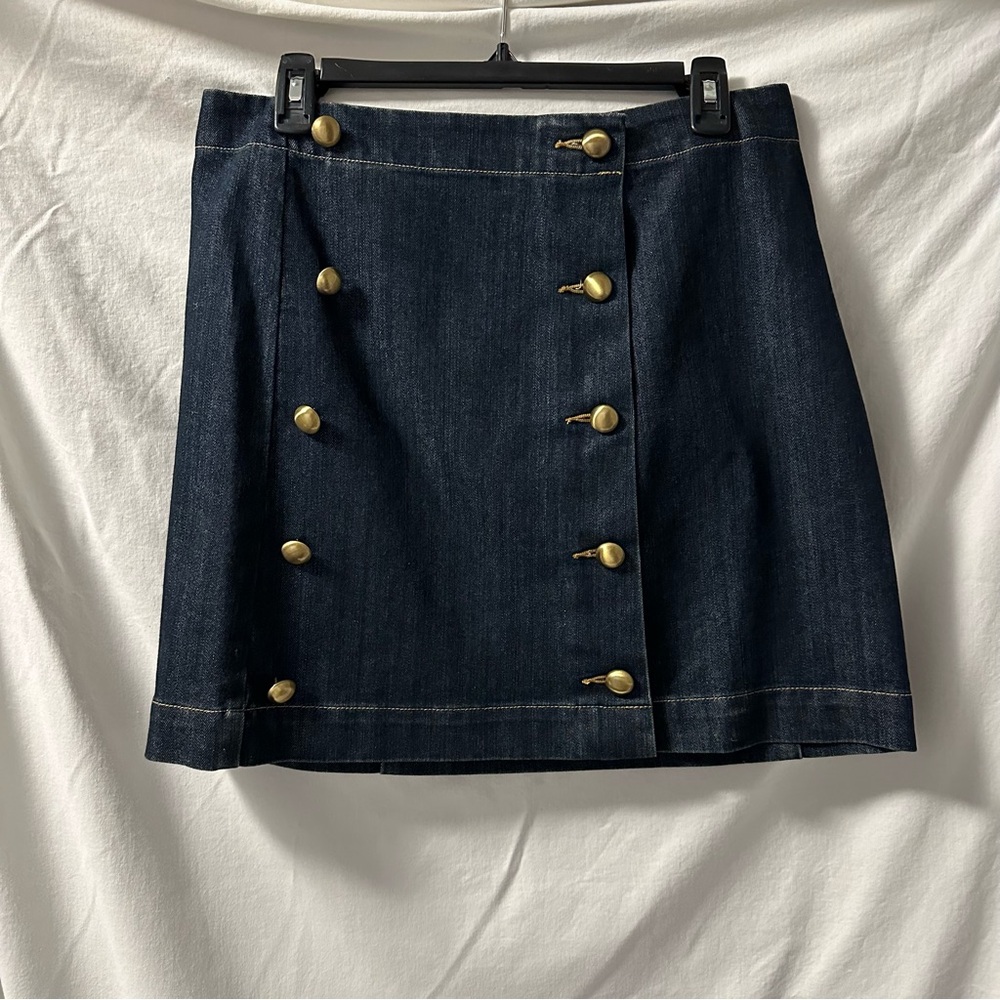 MICHAEL Michael Kors Denim Button-Front Skirt